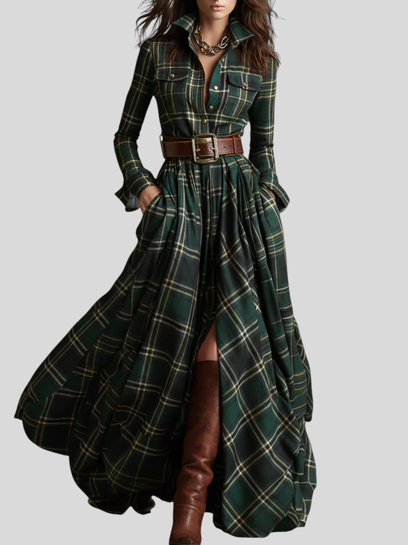 Giulietta – Karirana Maxi Košulja-Haljina Maja Zagreb