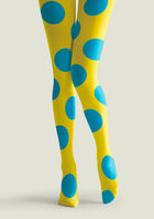 Viken Plan Žute Plave Točkaste Čarape Tajice
