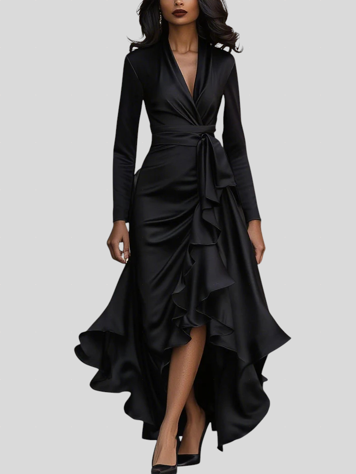 Moretti - Elegantna Duga Haljina Od Satena Maja Zagreb