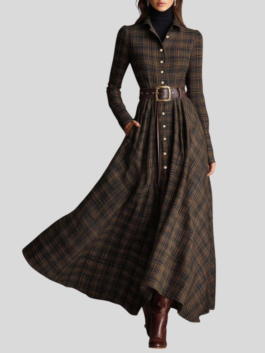 Sarah - Vintage Inspirirana Maxi Haljina S Remenom Maja Zagreb