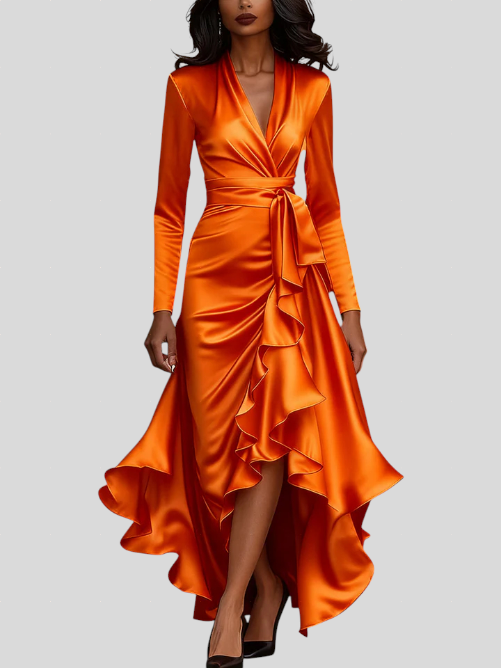 Moretti - Elegantna Duga Haljina Od Satena Maja Zagreb