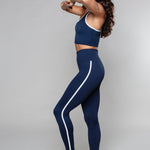 Stride Piped Tajice Visokog Struka Mornarsko Plave / Bijele Maja Zagreb