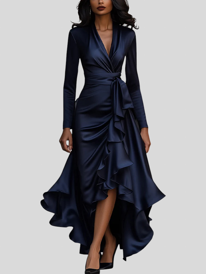 Moretti - Elegantna Duga Haljina Od Satena Maja Zagreb