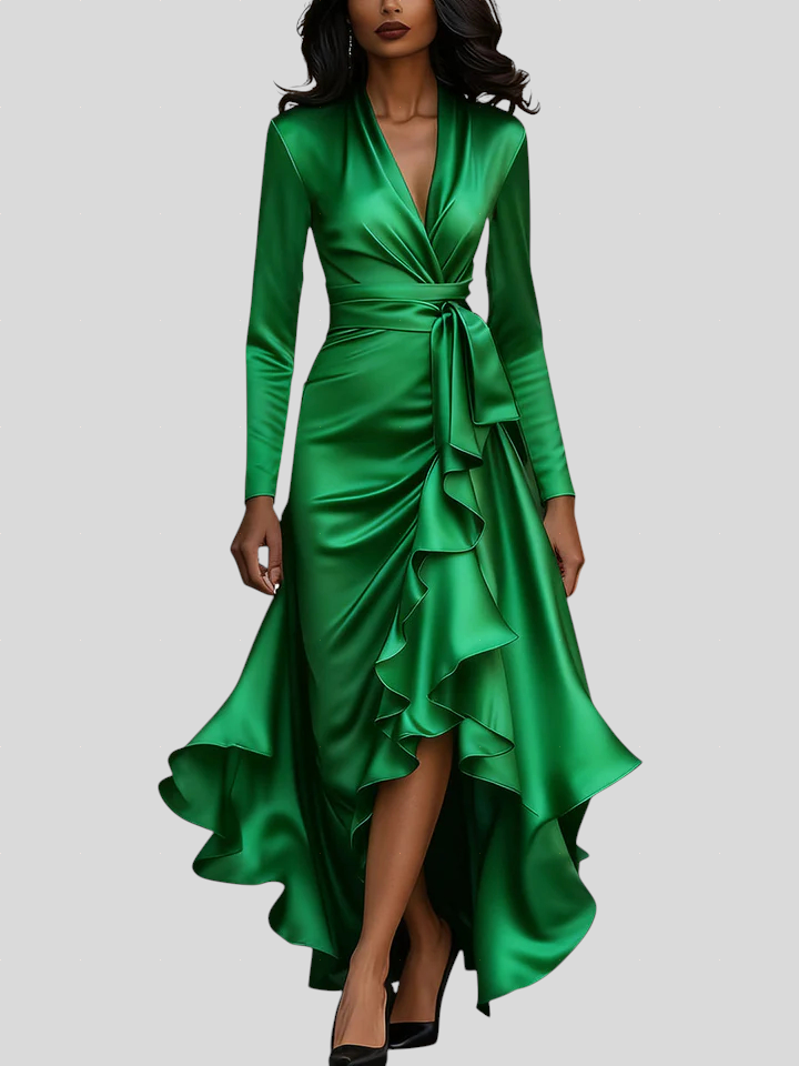 Moretti - Elegantna Duga Haljina Od Satena Maja Zagreb