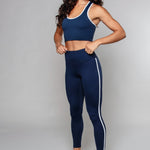 Stride Piped Tajice Visokog Struka Mornarsko Plave / Bijele Maja Zagreb