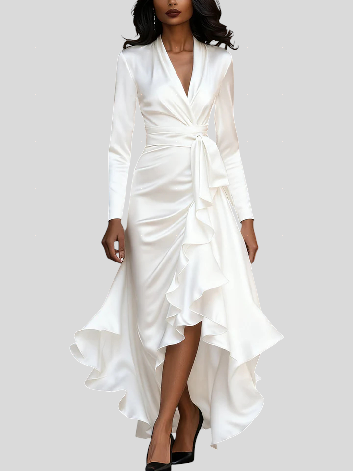 Moretti - Elegantna Duga Haljina Od Satena Maja Zagreb