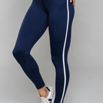 Stride Piped Tajice Visokog Struka Mornarsko Plave / Bijele Maja Zagreb