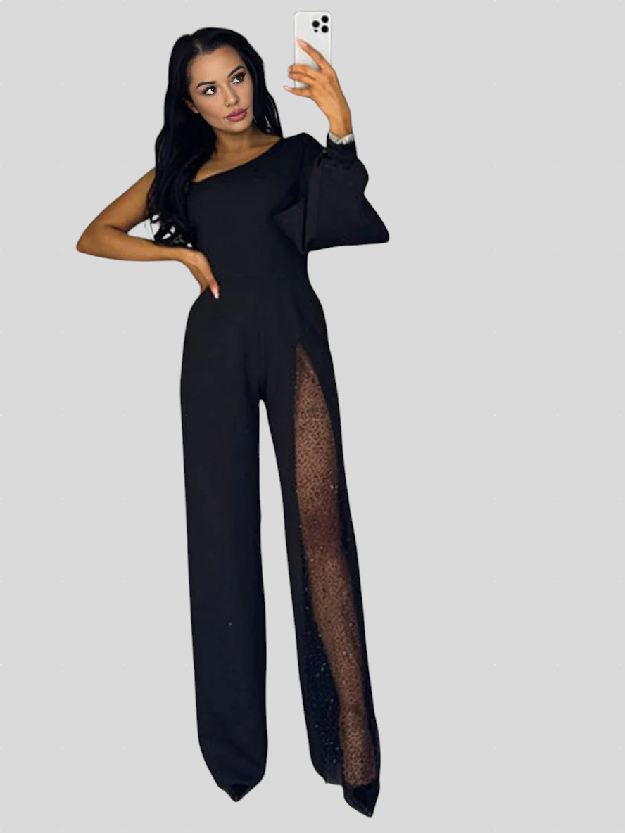 Artemis - Elegantni Jednodijelni Kombinezon Na Jedno Rame Sa Sjajnim Detaljem Maja Zagreb