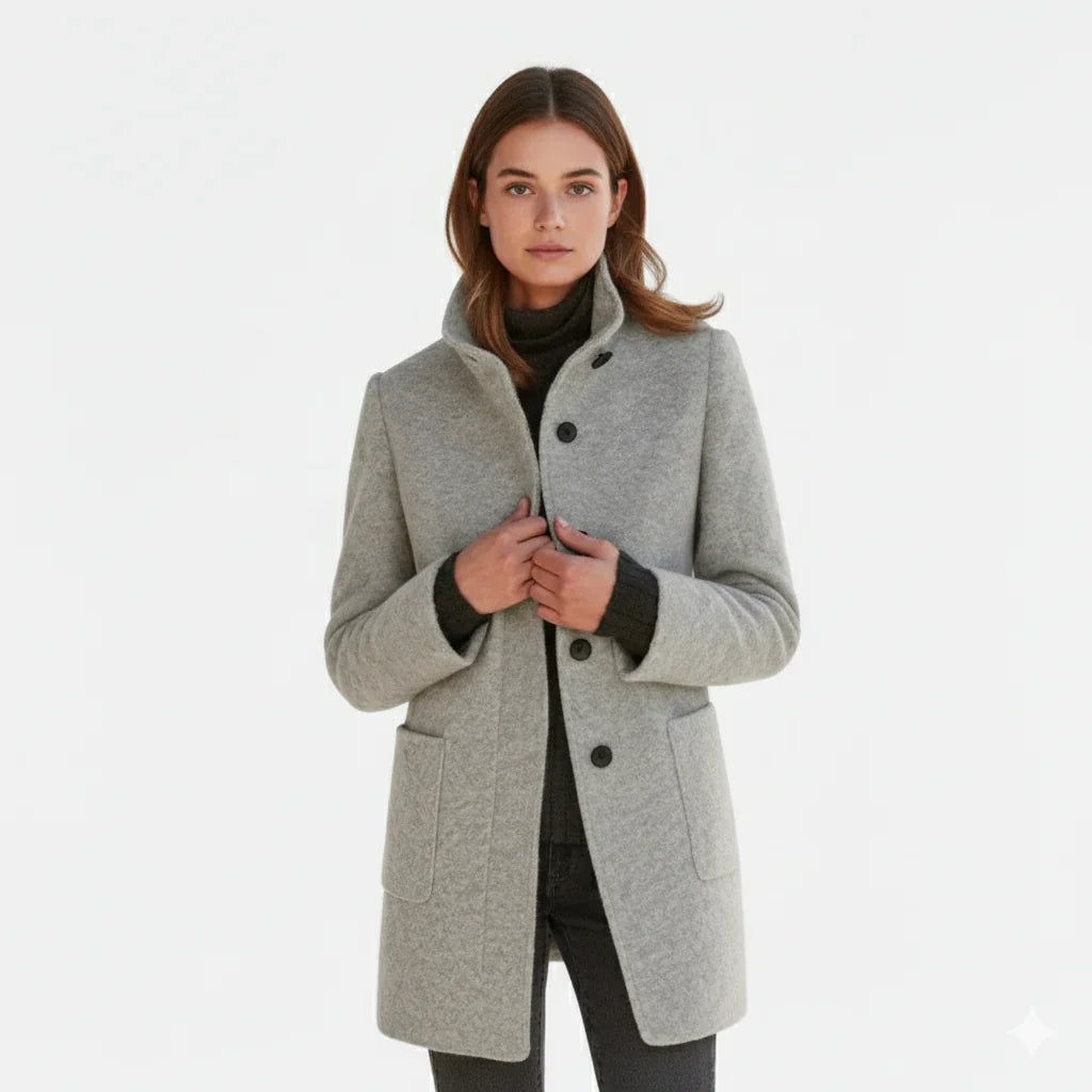 Dajana – Klasični Vuneni Kaput S Retro Gumbima Maja Zagreb