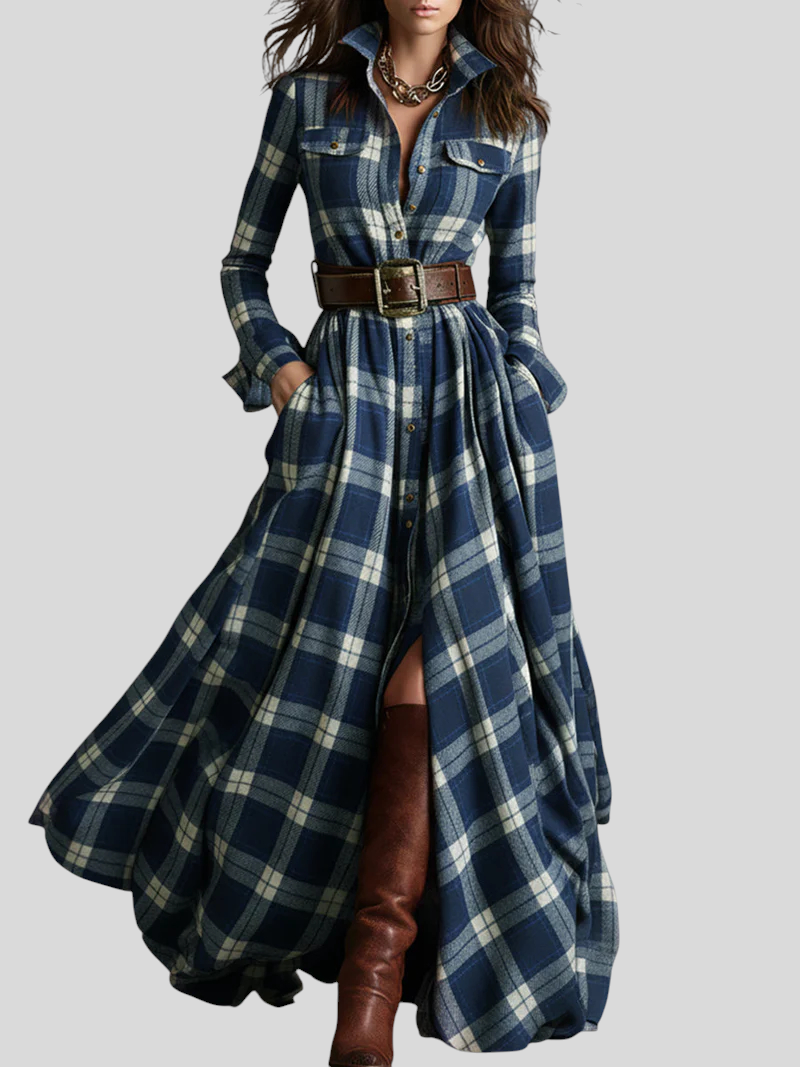 Giulietta – Karirana Maxi Košulja-Haljina Maja Zagreb