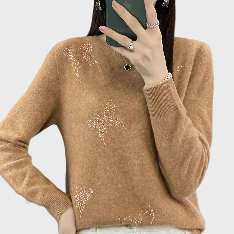 Pleteni Džemper s Uzorkom Leptira Maja Zagreb