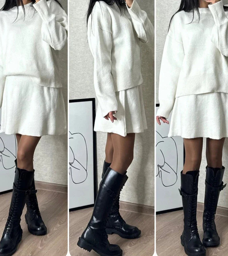 Velara - Pleteni Set - Oversize Pulover + Minica Maja Zagreb