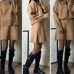 Velara - Pleteni Set - Oversize Pulover + Minica Maja Zagreb