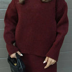 Velara - Pleteni Set - Oversize Pulover + Minica Maja Zagreb