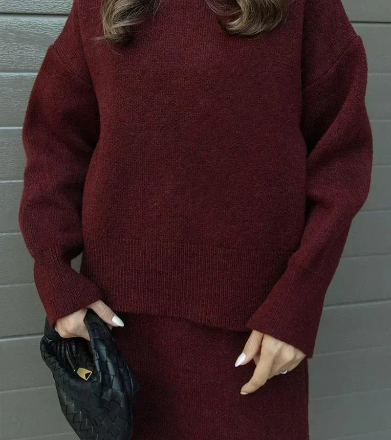 Velara - Pleteni Set - Oversize Pulover + Minica Maja Zagreb