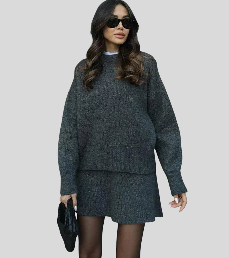 Velara - Pleteni Set - Oversize Pulover + Minica Maja Zagreb