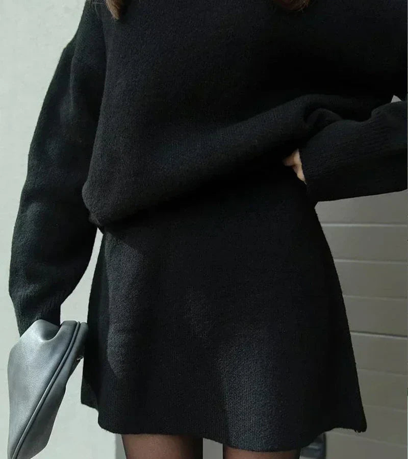 Velara - Pleteni Set - Oversize Pulover + Minica Maja Zagreb