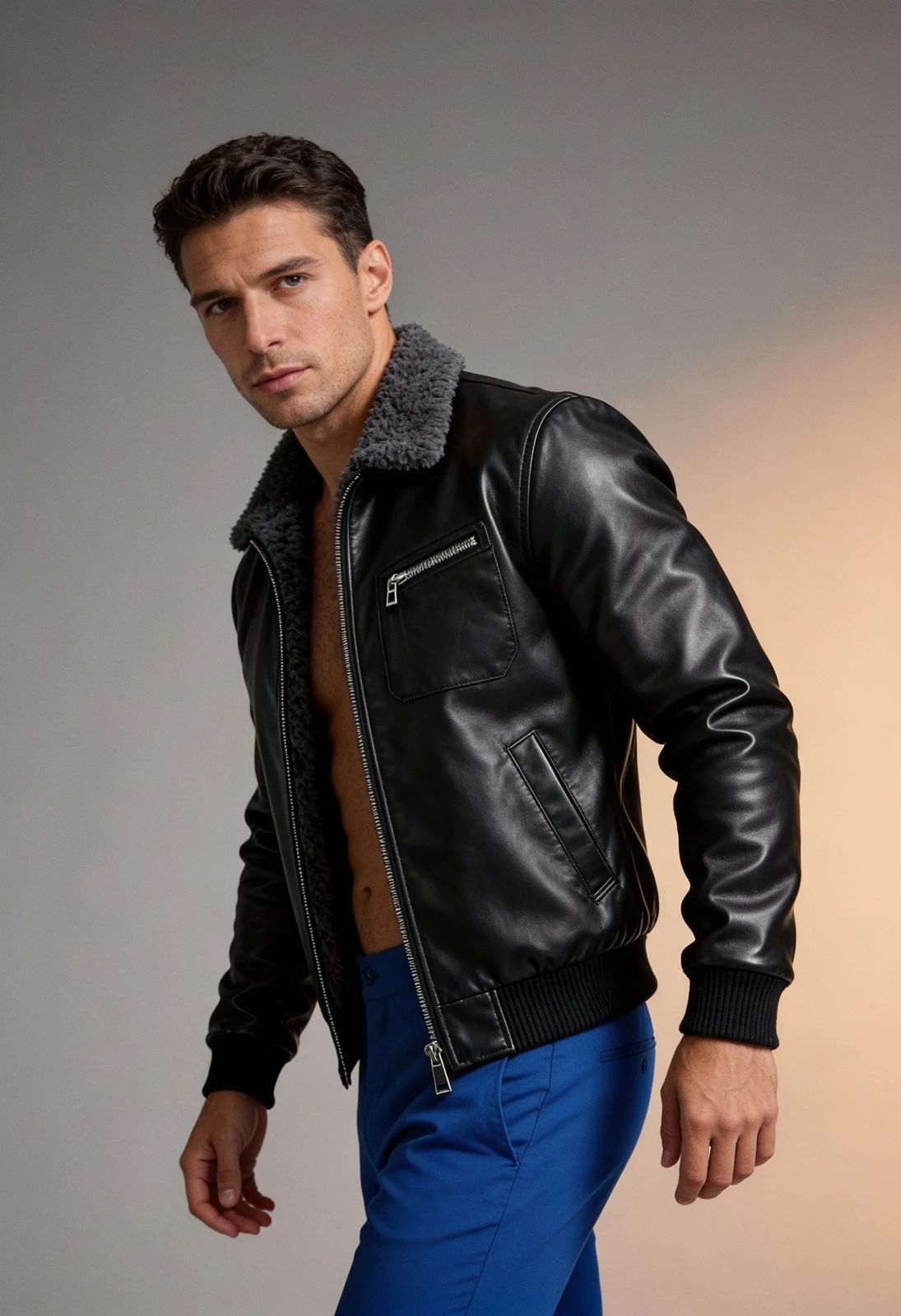 Nikola – Topla crna kožna jakna Maja Zagreb