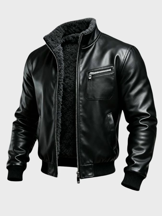 Nikola – Topla crna kožna jakna Maja Zagreb