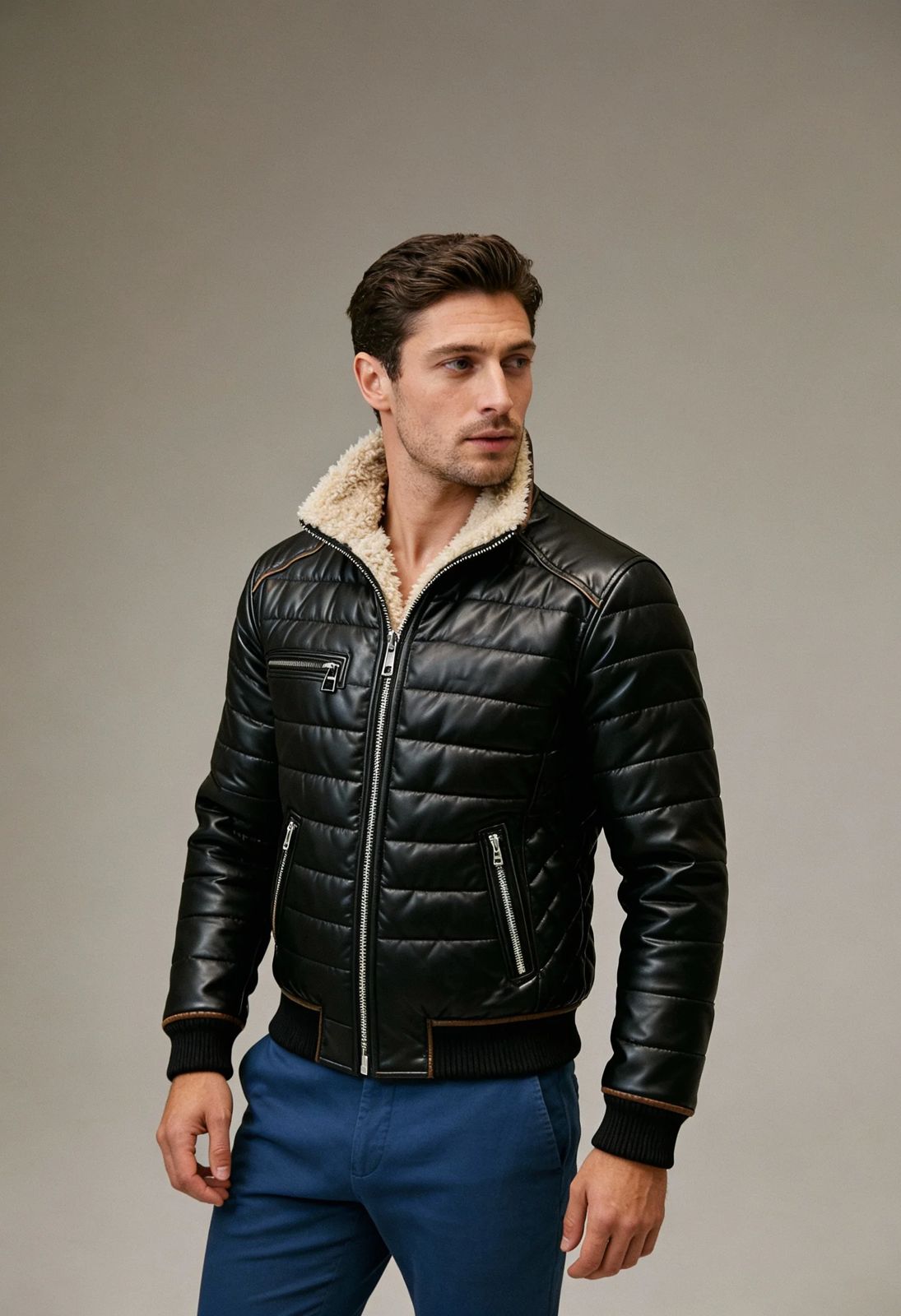 Ivan – Crna jakna sa sherpa podstavom Maja Zagreb