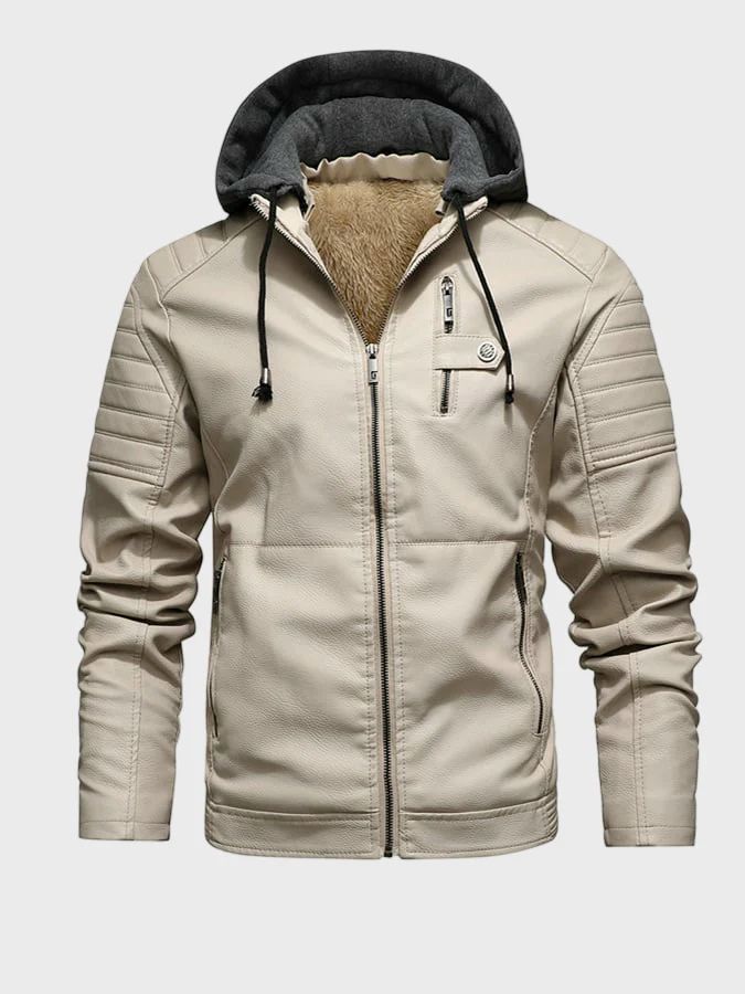 Matej – Kožna jakna s kapuljačom i podstavom Maja Zagreb