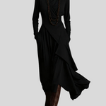 Giorgia – Asimetrična Maxi Haljina S Naborima I Visokim Ovratnikom Maja Zagreb