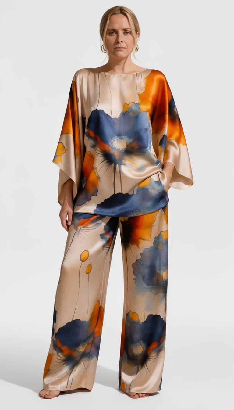 Elizabeta - Satenski dvodijelni set za žene Maja Zagreb