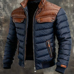 Marko – Prošivena plava jakna s kožnim detaljima Maja Zagreb