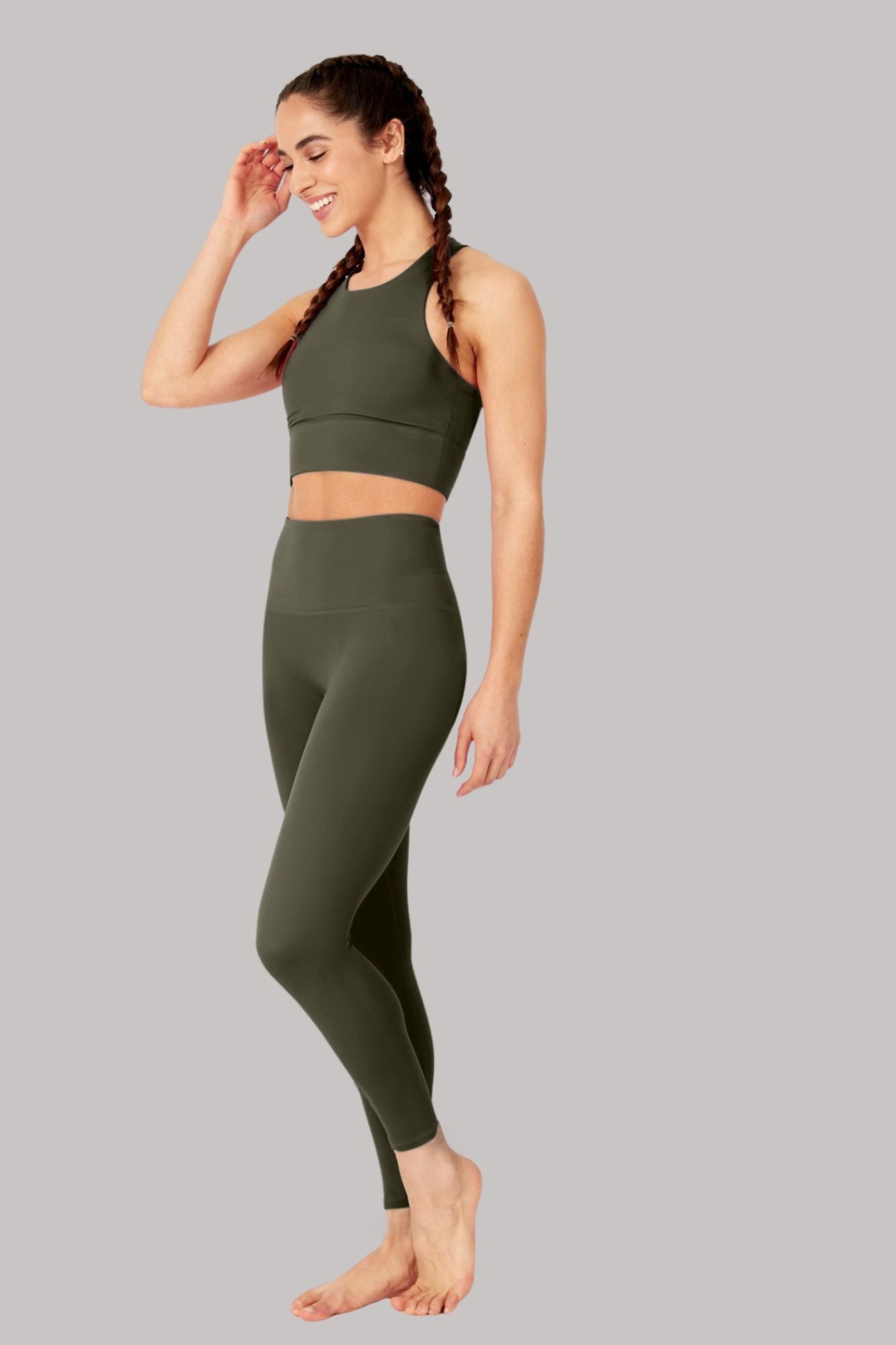 Elevate All Day Ultra Visoki Struk 7/8 Leggings Maslinasti Maja Zagreb