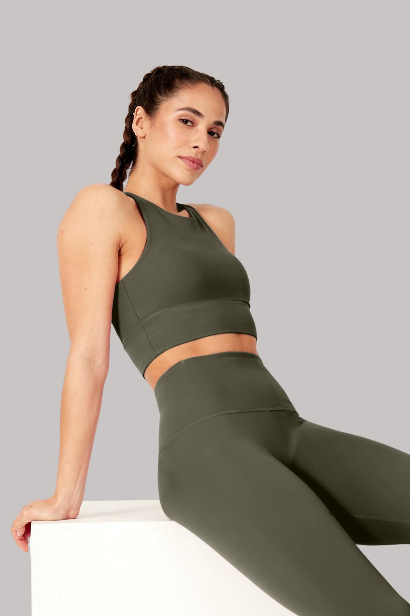 Elevate All Day Ultra Visoki Struk 7/8 Leggings Maslinasti Maja Zagreb