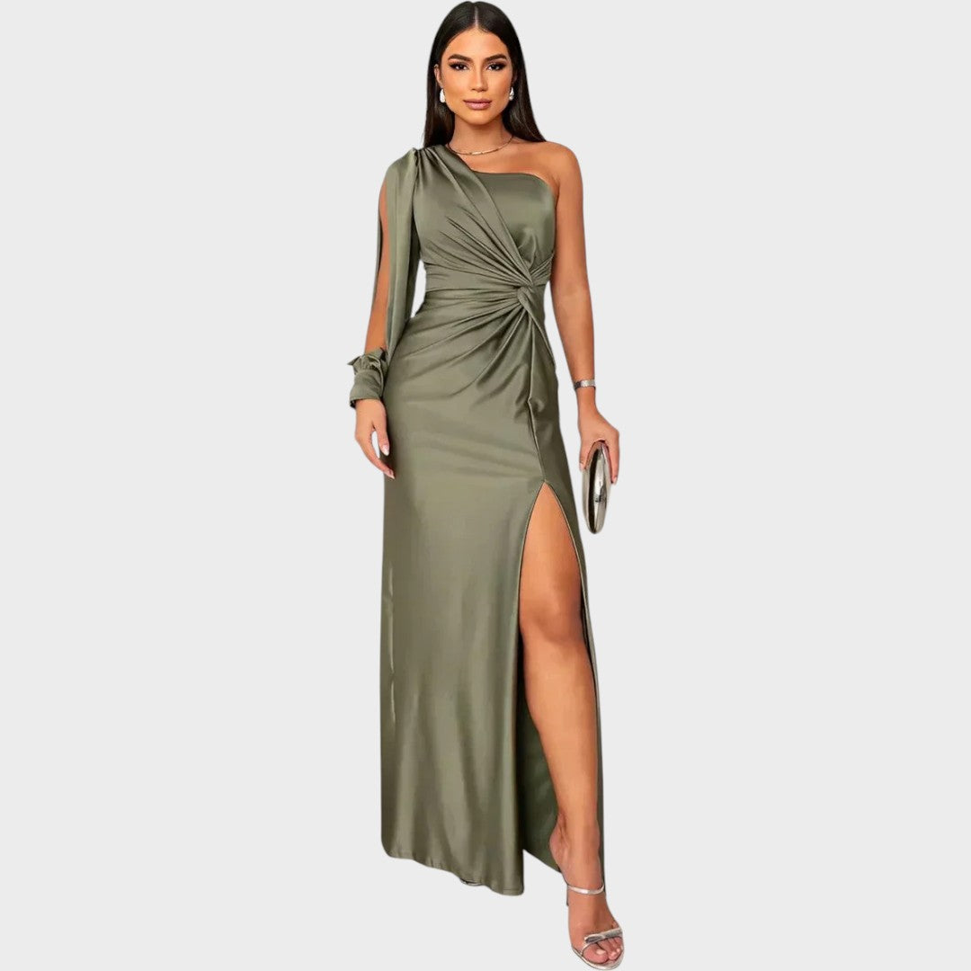 Marica – Elegantna duga haljina na jedno rame Maja Zagreb