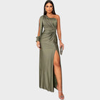 Marica – Elegantna duga haljina na jedno rame