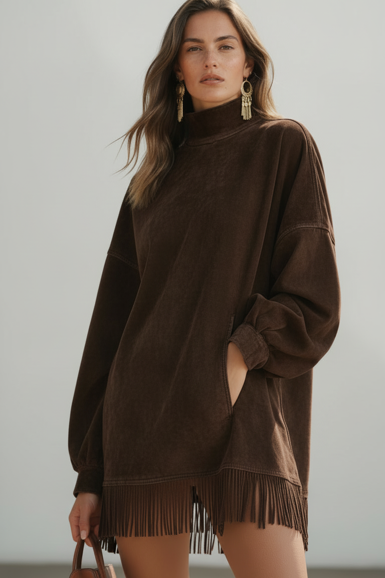 Muriel - Minihaljina S Dugim Rukavima I Resama