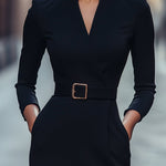 Iva - Klasična Haljina s Remenom Maja Zagreb