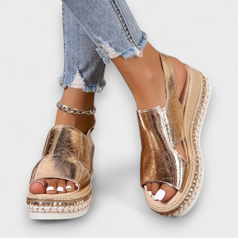 Silvana - Metalik sandale na platformu Maja Zagreb