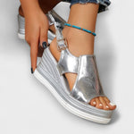 Silvana - Metalik sandale na platformu Maja Zagreb