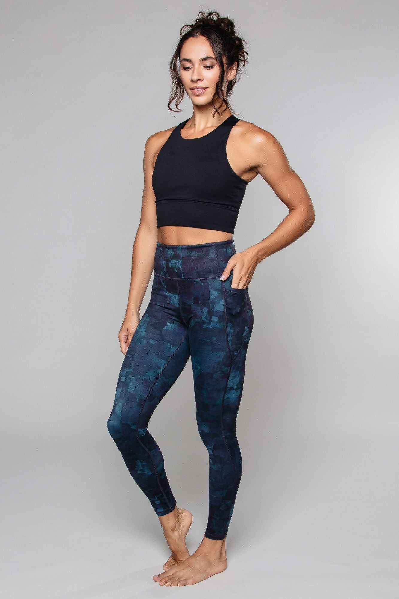 Riječ Visoki Struk Punoj Dužini Tajice s Džepovima Maja Zagreb