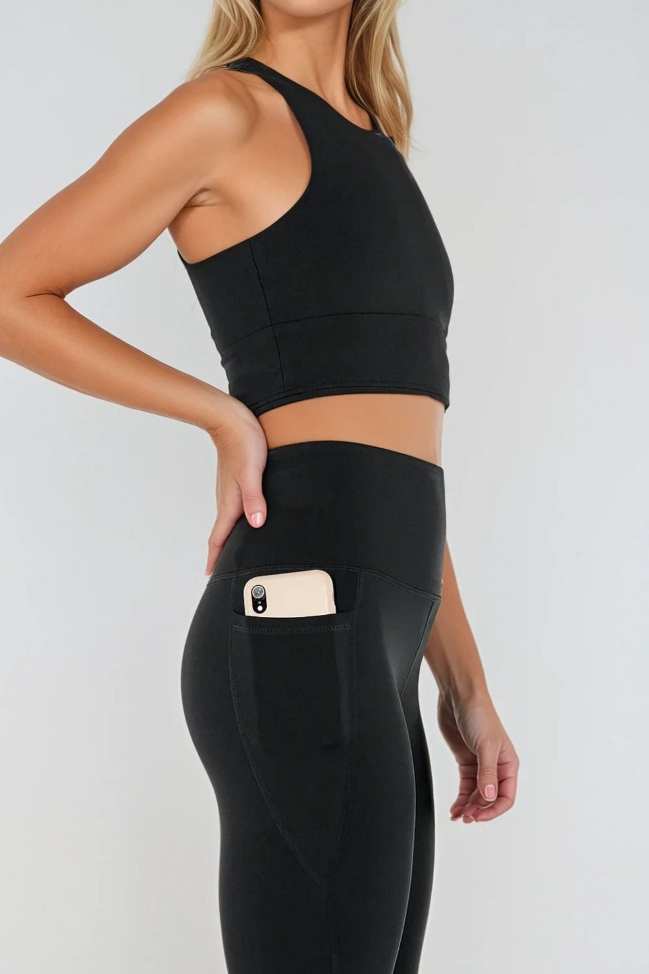 Leggings s visokim strukom, punom dužinom i džepovima Maja Zagreb