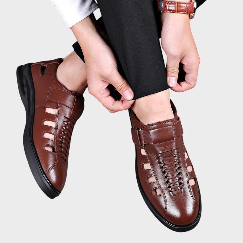 Steffen - Brune športne sandale od prave kože Maja Zagreb