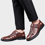 Steffen - Brune športne sandale od prave kože Maja Zagreb