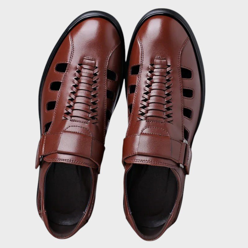 Steffen - Brune športne sandale od prave kože Maja Zagreb