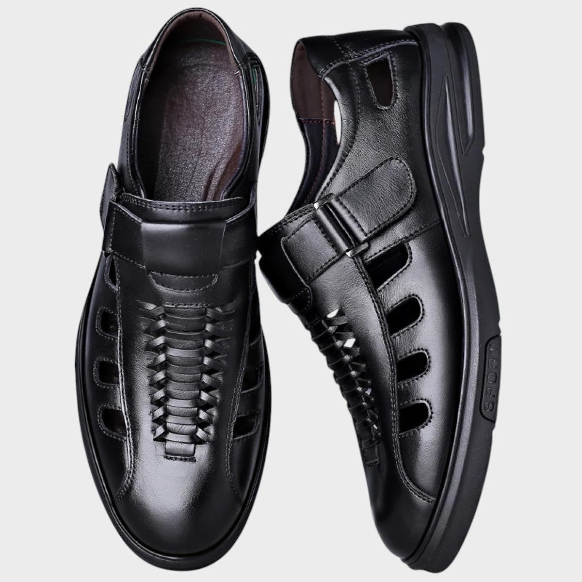 Steffen - Brune športne sandale od prave kože Maja Zagreb