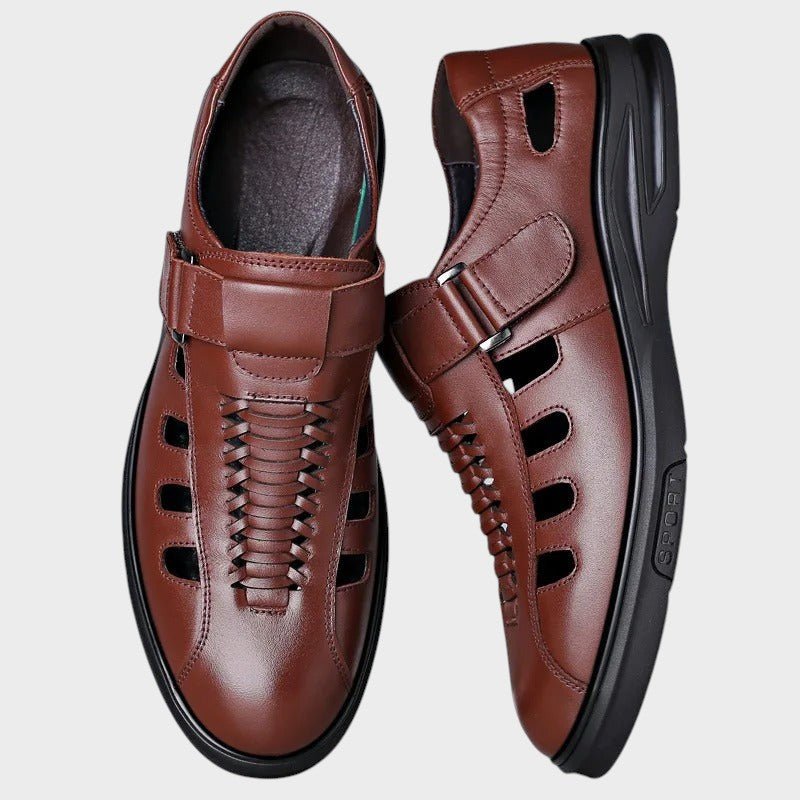 Steffen - Brune športne sandale od prave kože Maja Zagreb