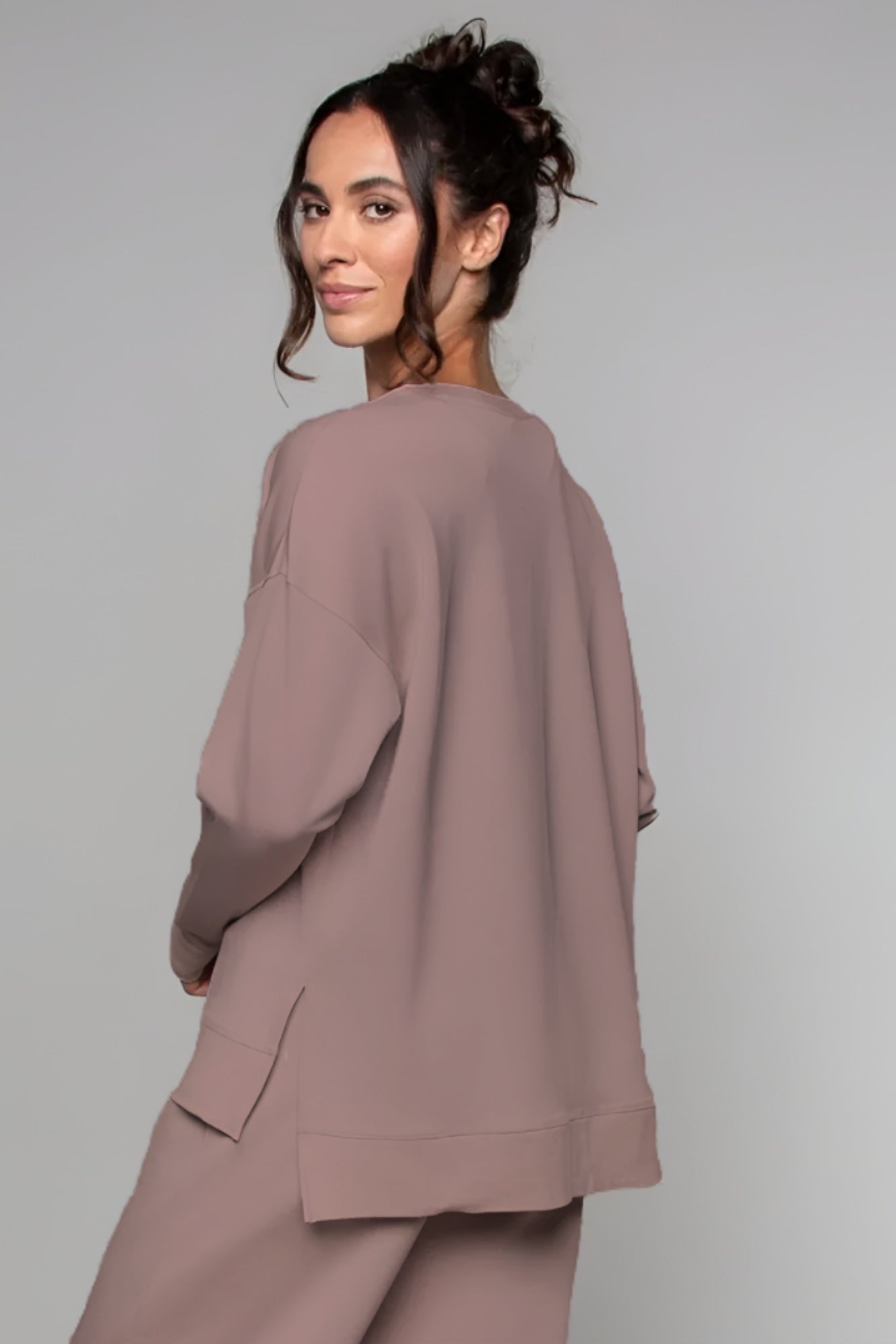 Supersoft Longline Sweatshirt Taupe Maja Zagreb