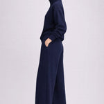 Supersoft široke hlače za trening tamnoplave Maja Zagreb