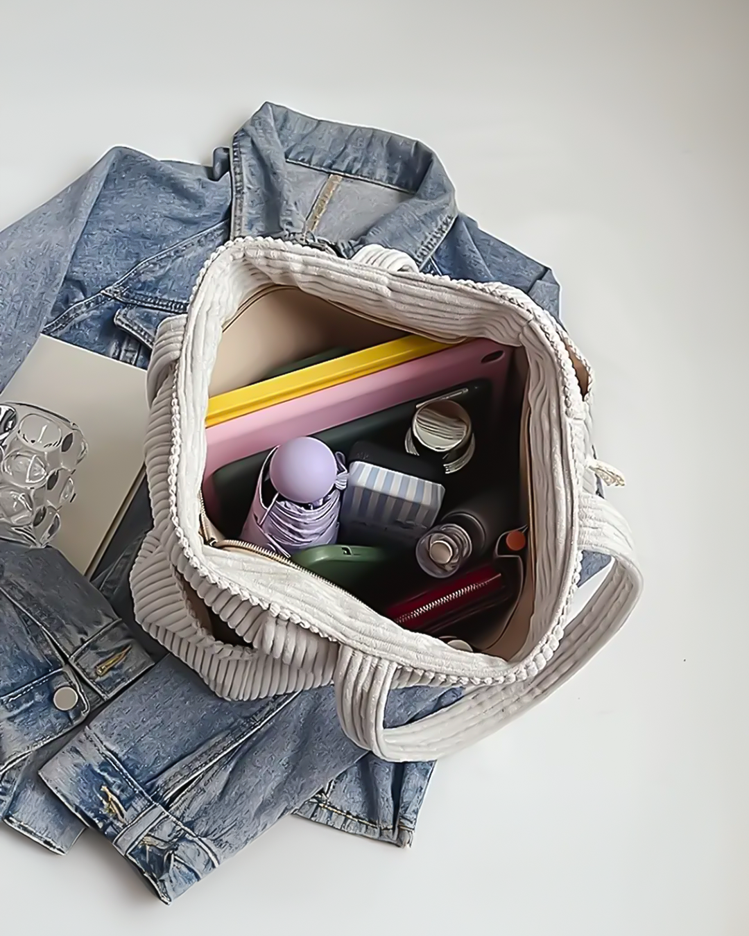 Tilda - Rebrasta torbica s detaljem od konopa Maja Zagreb